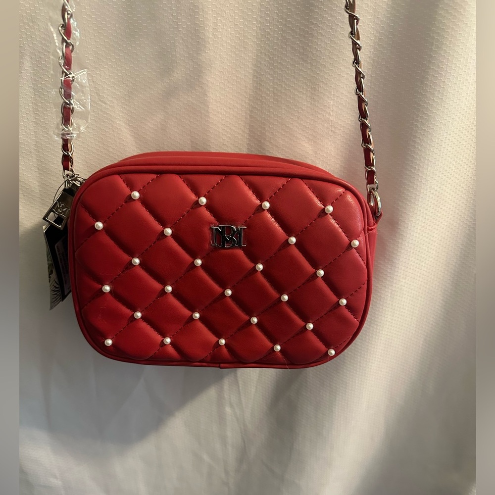 Badgley Mischka Diamond Quilted Camera Bag